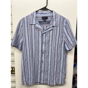 NWT Premise Button Shirt Mens S Multicolor Short Sleeve 100% Cotton Button Up